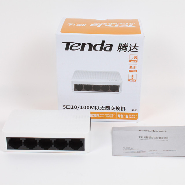 5 Port 10/100Mbps Ethernet Network Switch Desktop Unmanaged RJ45 LAN Hub Splitter 1.6Gbps Plug and Play for Home Office CCTV