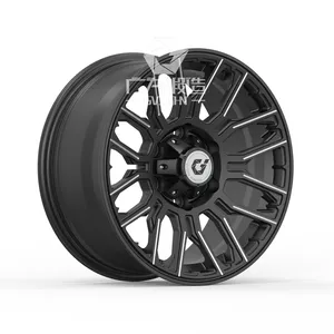 GVICHN Customized 6x139.7 17" 18" 19" 20" 21" 22" 4X4 Off road Wheels Black Finishing Aluminum Alloy Forged Rims