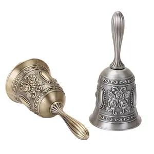 WETRUST NEU Hot Sale Gold Silber Messing geschnitzte Hand glocke Hochzeits glocken