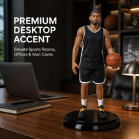 Statue de joueur de basket-ball, cadeau pour les fans de sport, décoration de bureau, 30 cm, figurine de collection peinte à la main avec base lestée