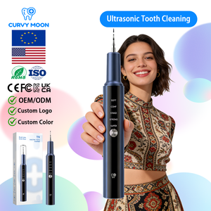 CURVY MOON Appareils d'hygiène bucco-<span class=keywords><strong>dentaire</strong></span>, kit de nettoyage du tartre <span class=keywords><strong>dentaire</strong></span> électrique portable et étanche avec 5 modes de nettoyage - Product Image 1