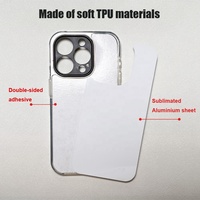 Blancs de coque de téléphone de Sublimation TPU transparents antichoc colorés pour iPhone 13 14 15 Pro Max