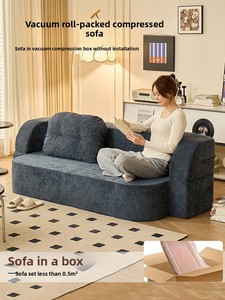 Sofá <span class=keywords><strong>Chaise</strong></span> <span class=keywords><strong>Longue</strong></span> Minimalista Moderno de Estilo Vintage de Una Plaza, Reclinable, Convertible en Cama, Plegable, de Tela de Chenilla y <span class=keywords><strong>Terciopelo</strong></span> para Sala de Estar - Product Image 3