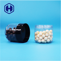 Nouveau design – Bocaux cylindriques à large ouverture en PET transparent avec couvercles à vis, étanches, sans BPA, de qualité alimentaire, pour le stockage du sucre et des aliments pour bébés