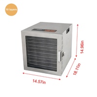 Commerciële RVS Voedseldehydrator, zware uitvoering, elektrische voedseldroger voor jerky en fruit