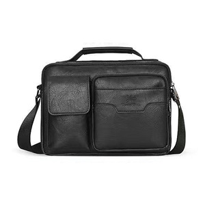 New Fashion Design PU Leather Men's Single-Shoulder Crossbody Messenger <b>Bag</b> Large Capacity High-end Casual Waterproof Durable - Product Image 4
