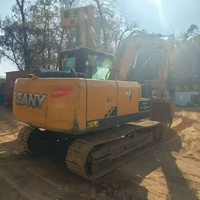 Excavatrice sur chenilles d'occasion Sany SY135C 2020, 13 tonnes, quasi-neuve, bon état, excellente performance, engin de construction