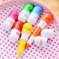 YZ012 Bolígrafo Creativo de Dibujos Animados con Forma de Píldora, Retráctil, Bonito, para Material Escolar de Primaria, Venta al por Mayor Directa del Fabricante, China, a Granel