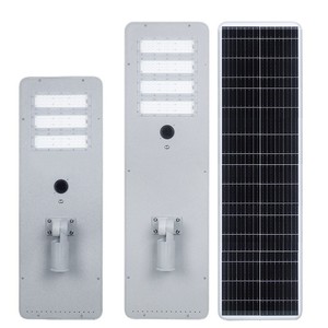 ไฟถนนพลังงานแสงอาทิตย์ 60W 80W 100W อลูมิเนียมอัลลอยด์ LED หลอดไฟโซลาร์แบบรวมติดผนัง โมโนไซเซลล์ - Product Image 1