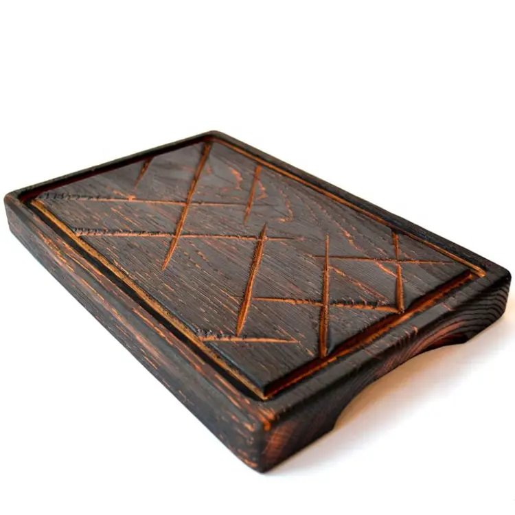 Placa de madeira de carvalho de cater sólido natural artesanal design exclusivo