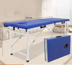 Lit de massage pliant professionnel en aluminium avec mousse à mémoire de forme et base en acier inoxydable pour la rééducation au spa - Product Image 6