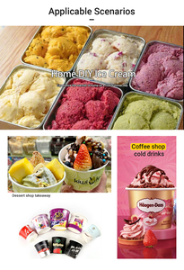 <span class=keywords><strong>Coppa</strong></span> da 7oz per <span class=keywords><strong>gelato</strong></span> a fiori con coperchio, da asporto - Product Image 5
