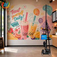 Impresora de Pared Portátil Hanjie, Máquina de Impresión de Murales de Pared con Tinta UV Vertical para Negocios