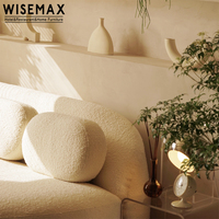 Wisemax 가구 모던 거실 가구 소프트 화이트 쿠션 편안한 사랑 시트 boucle 가정용 단면 소파