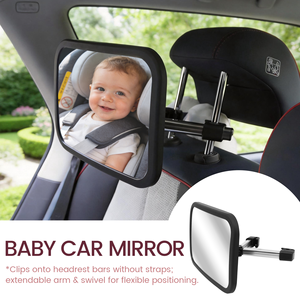 Metal Hook Clip Adjustable Car Baby Rearview <b>Mirror</b>, Child Safety Observation <b>Mirror</b> <b>Bracket</b>, Maternity Car Acces - Product Image 6