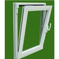 Ventanas de PVC insonorizadas Inclinación y giro Perfiles de UPVC alemanes Ventana abatible Ventana de vidrio UPVC Inclinación y giro Ventana clásica