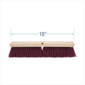 3 en 1. Tête de brosse de sol robuste en polypropylène bordeaux, résistante au lave-vaisselle, 19x14x14 pouces, pour le nettoyage - Product Image 2