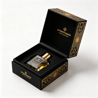 Nouvelle conception de boîte à parfum personnalisée, boîte magnétique noire mate avec insert en mousse pour 30 ml, 50 ml, 100 ml