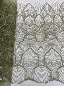 Nuovo Design NI.AI Tessuto in Pizzo con Paillettes e Perline, Lussuoso Tessuto Ricamato in Rete per Abiti da Sposa da Ragazza C106 - Product Image 2