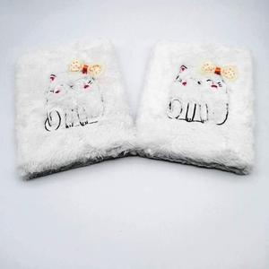 Dễ Thương Kawaii mèo <span class=keywords><strong>Bowknot</strong></span> thêu Fluffy Nhật Ký Tạp Chí sang trọng Máy tính xách tay cho cô gái - Product Image 2