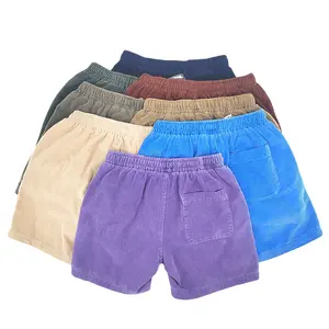 Custom Wholesale Plus Size High Waist Men'S Organic Cotton Corduroy Shorts, Fashion With A Conscience Shorts