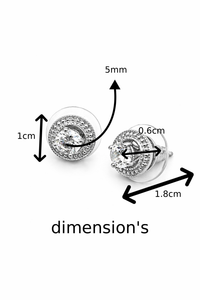 CZ 925 Silver <b>Earring</b> Tops– Elegant Cubic Zirconia <b>Stud</b> <b>Earrings</b> for Women <b>Girls</b> Sparkling Minimalist Fashion Jewelry Daily Wear - Product Image 2