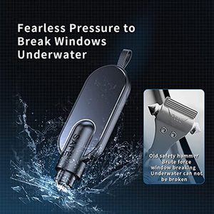 Martillo de seguridad para coche, herramienta de Escape de emergencia con resorte, interruptor de ventana de vidrio y cinturón de seguridad - Product Image 2
