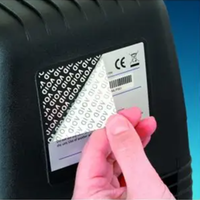 Étiquettes holographiques résistantes à l'eau, anti-effraction, avec code QR laser pour téléviseurs intelligents et moniteurs