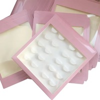Boîte d'extension de kit de cils en papier rose à la mode Emballage de crème pour le visage bon marché avec gaufrage et stratification mate