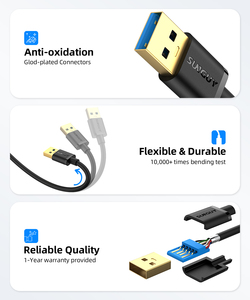 Câble de données USB tressé TPE SUNGUY USB A à charge rapide, écologique, multifonction, garantie 3 ans, faible MOQ, prêt à être expédié - Product Image 6