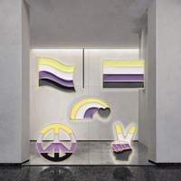 Broches de fierté LGBT personnalisées plusieurs styles drapeau arc-en-ciel poing en forme de coeur épingles en métal émaillé plaqué UV badges de revers pour la fête