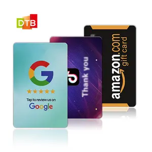 カスタム印刷NfcチップGoogleレビューカードポップアップアマゾンレビューカードNfc Ntag213 215216 Googleプレイギフトカード