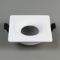 Cadre rotatif rond carré en plastique durable GU10 MR16 pour spot encastré avec corps ultra fin de 20 mm et finition blanche ou noire