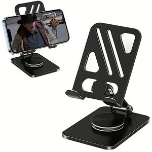 Metal Rotating Mobile Stand Aluminum Alloy <b>Foldable</b> Collapsible Mobile Holding Cell Phone Holder Display <b>Desk</b> Stand for Mobile - Product Image 4