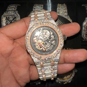 Fully Iced Out Moissanite Customized VVS Moissanite Diamond <b>Watch</b> <b>Mechanical</b> <b>Watch</b> for Men at Best Price - Product Image 1