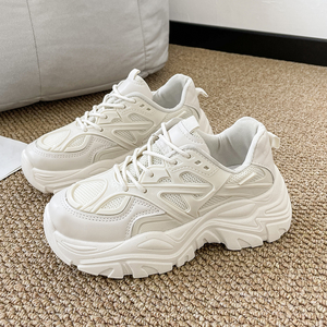 Zapatillas Deportivas Negras de Moda para Mujer con Suela Gruesa, Calzado Casual para Caminar, Estilo Deportivo - Product Image 3