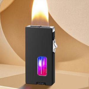 Encendedor de Gas Butano Recargable Gravity con Función Antiviento, Diseño Metálico para Viajes - Product Image 1