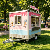 Camions de nourriture mobiles en tôle galvanisée certifiée DOT, longueur 280 cm, pour la vente de chocolat et autres aliments, remorque alimentaire
