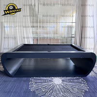 Table de billard multi-jeux sur mesure 9 pieds avec plateau de ping-pong, design moderne et luxueux pour villa