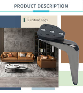 Pieds de meubles modernes en aluminium <span class=keywords><strong>chromé</strong></span> pour canapé, <span class=keywords><strong>table</strong></span> à manger, chambre à coucher, salon extérieur - Product Image 4