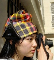 Bonnet unisexe personnalisé à carreaux Y2K, style vintage streetwear, bonnet en tricot rétro, hip-hop, design à double couche avec fermeture éclair
