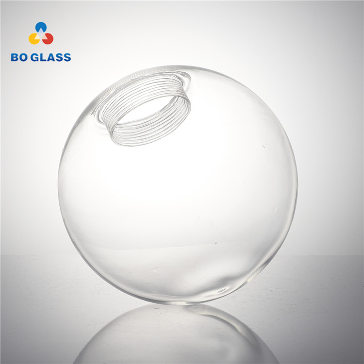 手工制作120毫米硼硅酸盐透明玻璃球形灯罩,带g9内螺纹透明吸顶灯玻璃