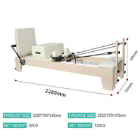 Ahorn Holz Pilates Reformer Maschine Home Gym Yoga Core Trainings bett Guter Preis Pilates Machine Reformer