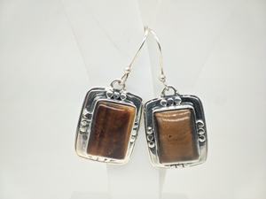 Pendientes de Plata de Ley 925 Hechos a Mano con Ojo de Tigre, Joyería de Piedras Preciosas Naturales, Pendientes Colgantes Bohemios de Moda para Mujer, Venta al por Mayor - Product Image 2