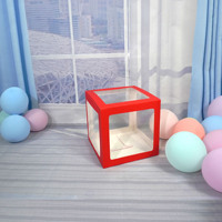 Cajas de Plástico Transparente para Globos, Letras y Bloques, Decoraciones para Fiestas de Cumpleaños y Bodas para Adultos, Regalos para Despedidas de Soltera y Revelación de Género