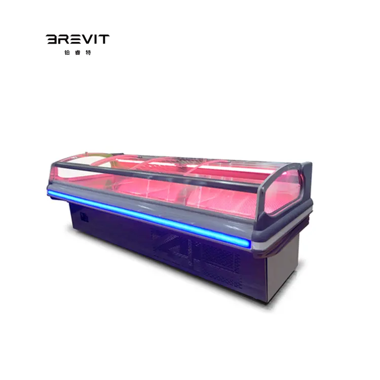 BREVIT Butcher Fresh Meat Deli Display Refrigerator Meat Display Freezer Fresh Meat Display Cabinet