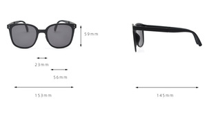 T7218 Lunettes de soleil à monture large gris polarisées pliantes pour hommes femmes avec verres durables TR90 & Tac Style Tour personnalisé - Product Image 4