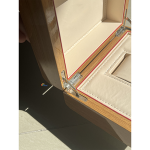 Luxury Wooden Single <b>Watch</b> Box Custom Logo Wood Grain <b>Watch</b> Storage <b>Case</b> Soft Leather Lining Wristwatch Gift Packaging Box - Product Image 5