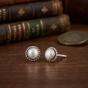 Pendientes de Plata de Ley 925 con Perlas y Flores, Joyería Fina de Moda al por Mayor, para Mujeres y Niñas, Uso Diario, Regalo - Product Image 3