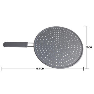 Penutup Panci Anti Ciprat Silikon Tahan Panas untuk Dapur, Pelindung Cipratan Minyak dengan Gagang Lipat untuk Wajan Penggorengan - Product Image 4